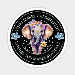 autism awareness day 2023 cute colorful baby elephant Magnet